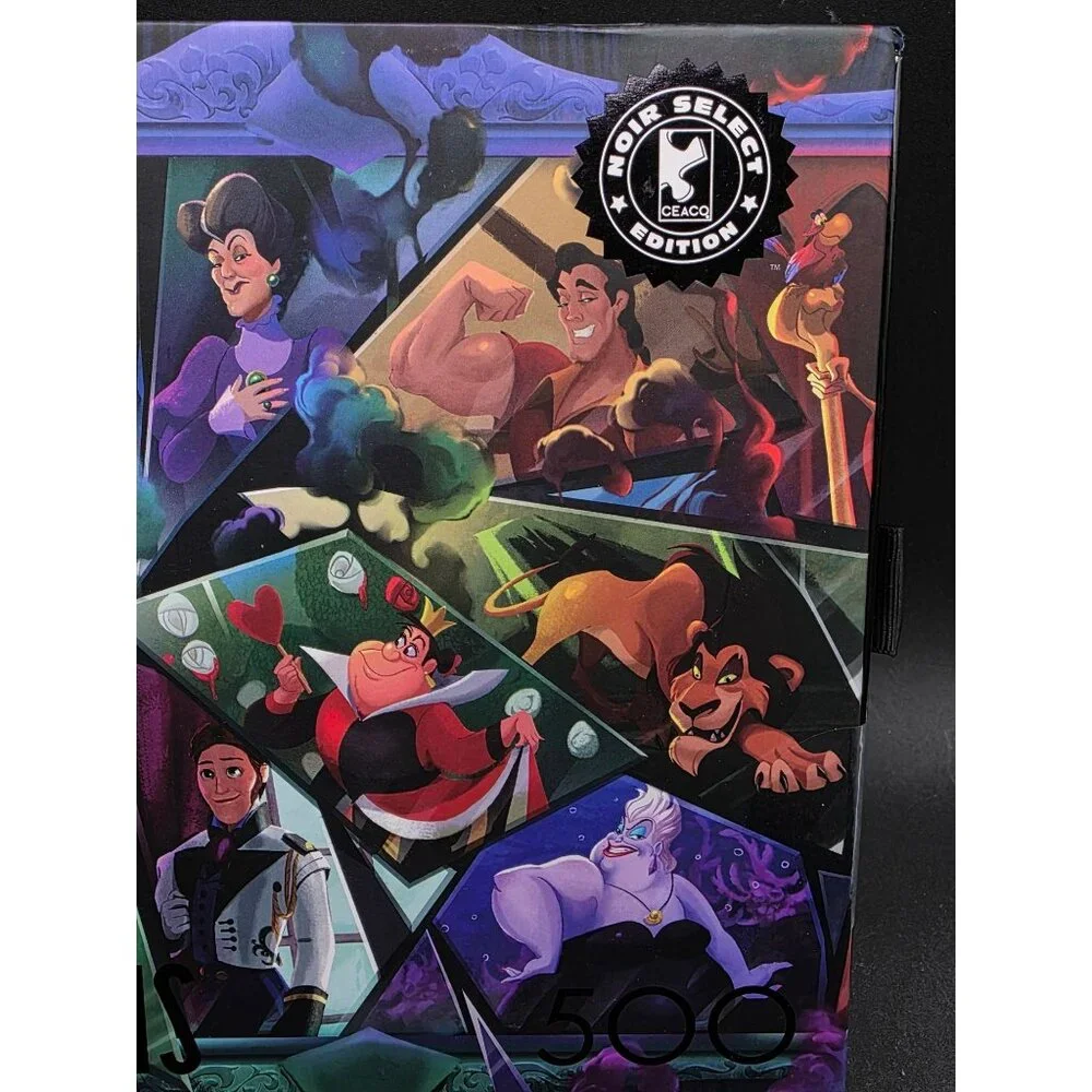Disney Villains 500-Piece Noir Select Jigsaw Puzzle Premium Packaging Recycled